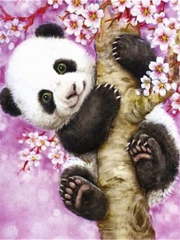 HUACAN 5D DIY Diamond Painting Panda Full Square Diamond Embroidery Animal Mosaic Picture Of Rhinestones Home Panda