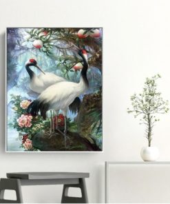 Diamond Painting Cross Stitch Animal 5D Diamond Embroidery Sale Flower And Tree DIY Full Round Diamond Home Stork Diamond Painting