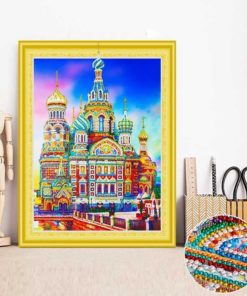 HUACAN Special Shape Diamond Painting Landscape Diamond Embroidery Sale Full Kit Picture Of Rhinestone Diy Castle Home Cathedral Diamond Painting