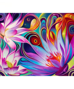 0 1c5015 Home Flower Abstract 5D Diamond Embroidery
