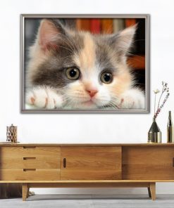 Evershine Diamond Painting Cat Full Round Drill Display Diamond Mosaic Animal Cross Stitch Kit Diamond Embroidery Home Cat Diamond Painting