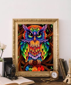 HUACAN Owl Diamond Painting Full Square Embroidery Animals Pictures With Rhinestones Kit Home Decoration Home Owl Diamond Painting