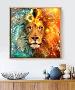 HUACAN DIY Diamond Embroidery Lion 5d Diamond Painting Cross Stitch Picture Of Rhinestones Diamond Mosaic constellation Home Lion Diamond Painting