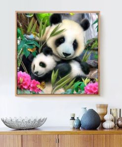 HUACAN Diamond Embroidery Animal 5D DIY Diamond Painting Full Square Panda Diamond Mosaic Picture Of Rhinestones Home Panda Diamond Embroidery