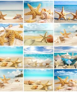 Huacan Diamond Painting Cross Stitch Sea Shell Starfish Scenery Home Decor Full Rhinestone Mosaic 5D Diamond Home Starfish Diamond Painting